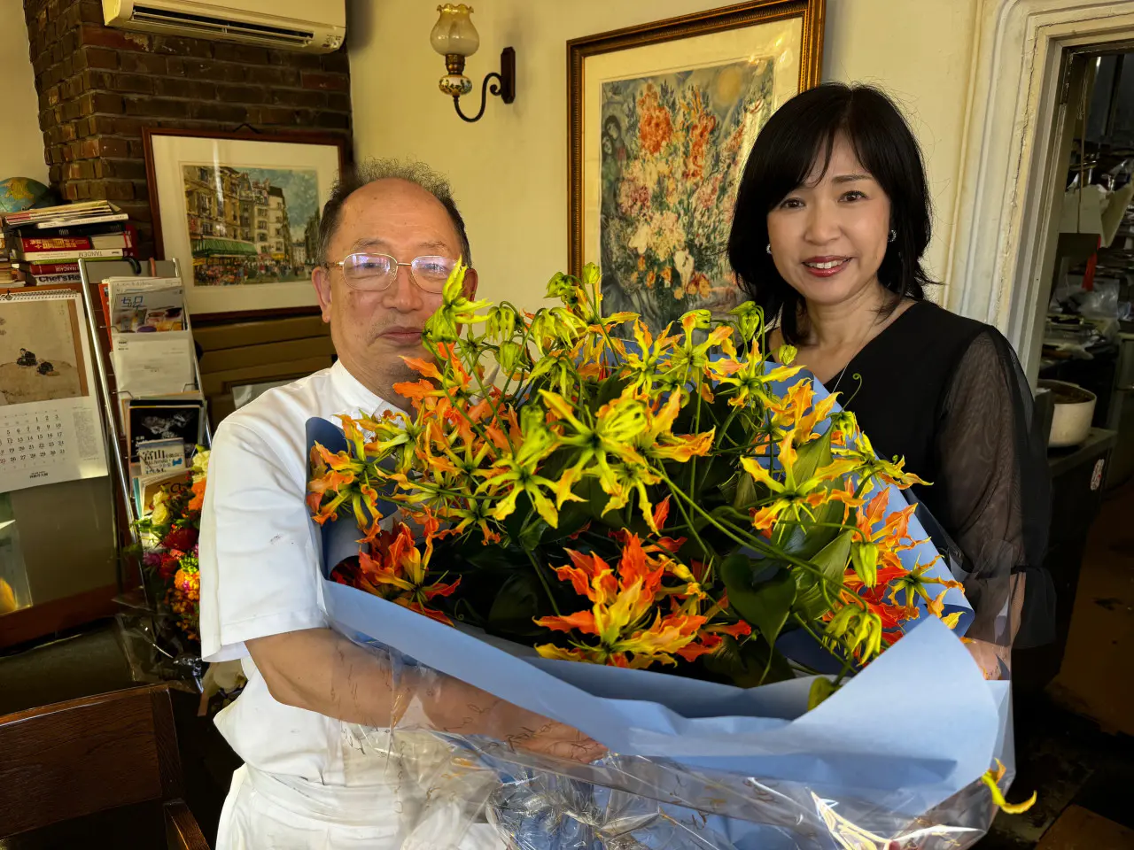 小西謙造さんへ感謝の花束