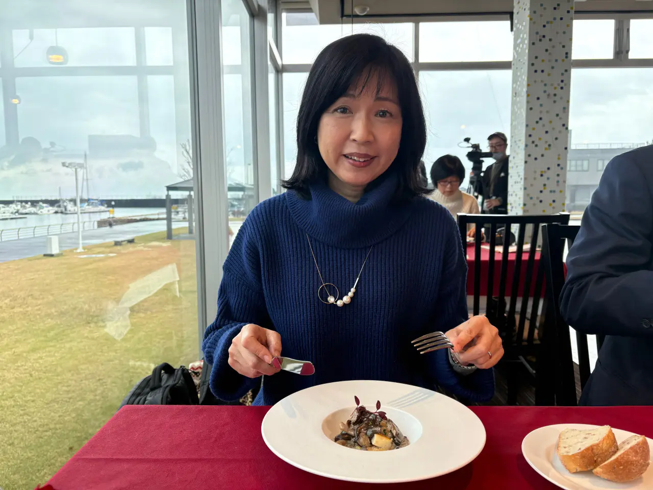 海の見えるレストランSazanでの試食会