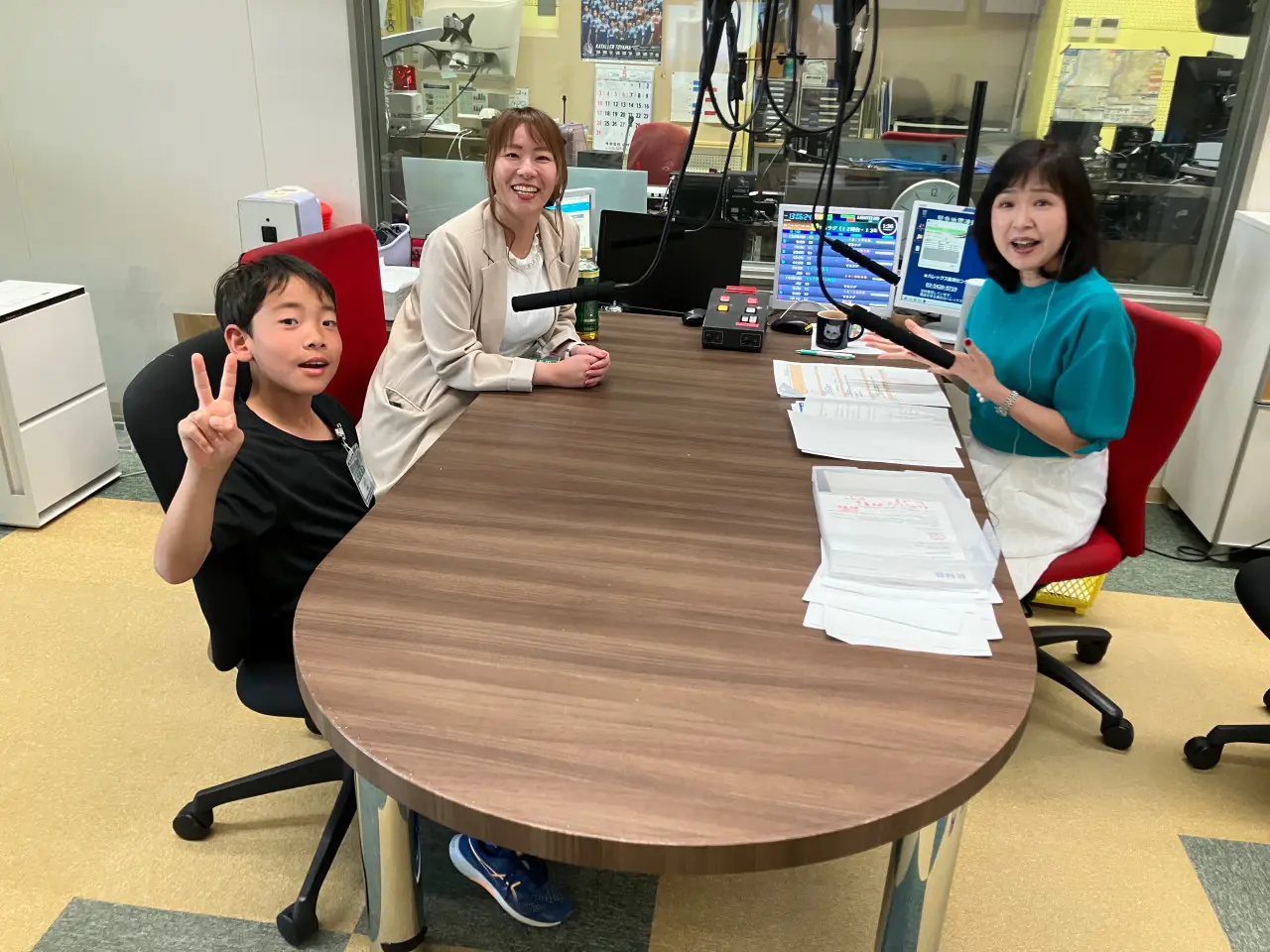 番組当日は小学5年生の息子さんも一緒にスタジオに来てくれました！