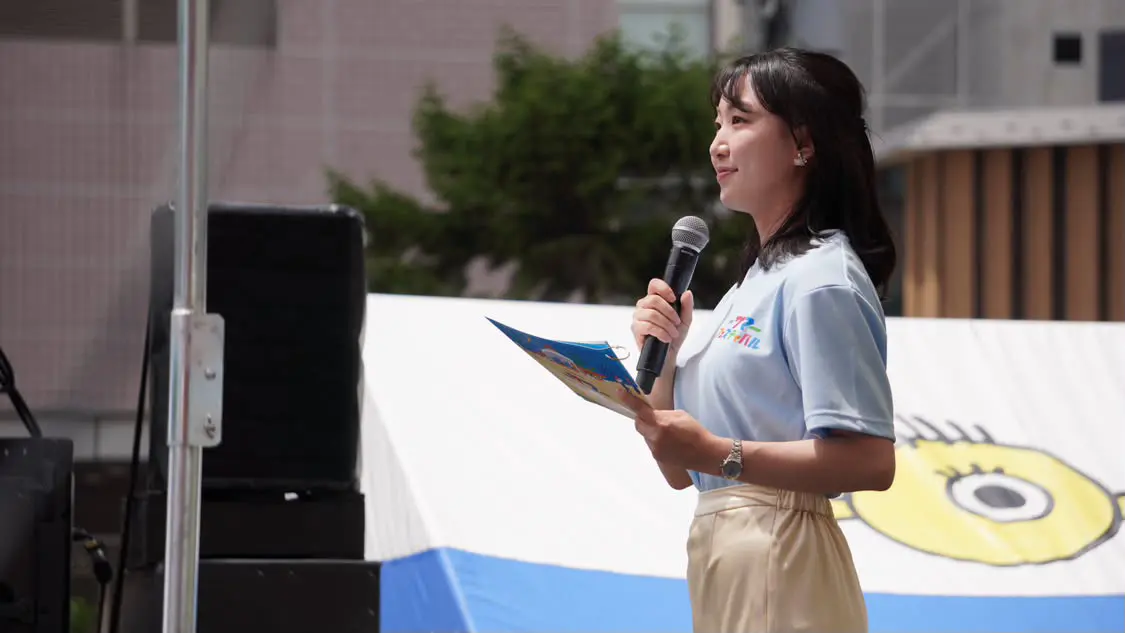 当日は主にステージの司会進行を担当しました！