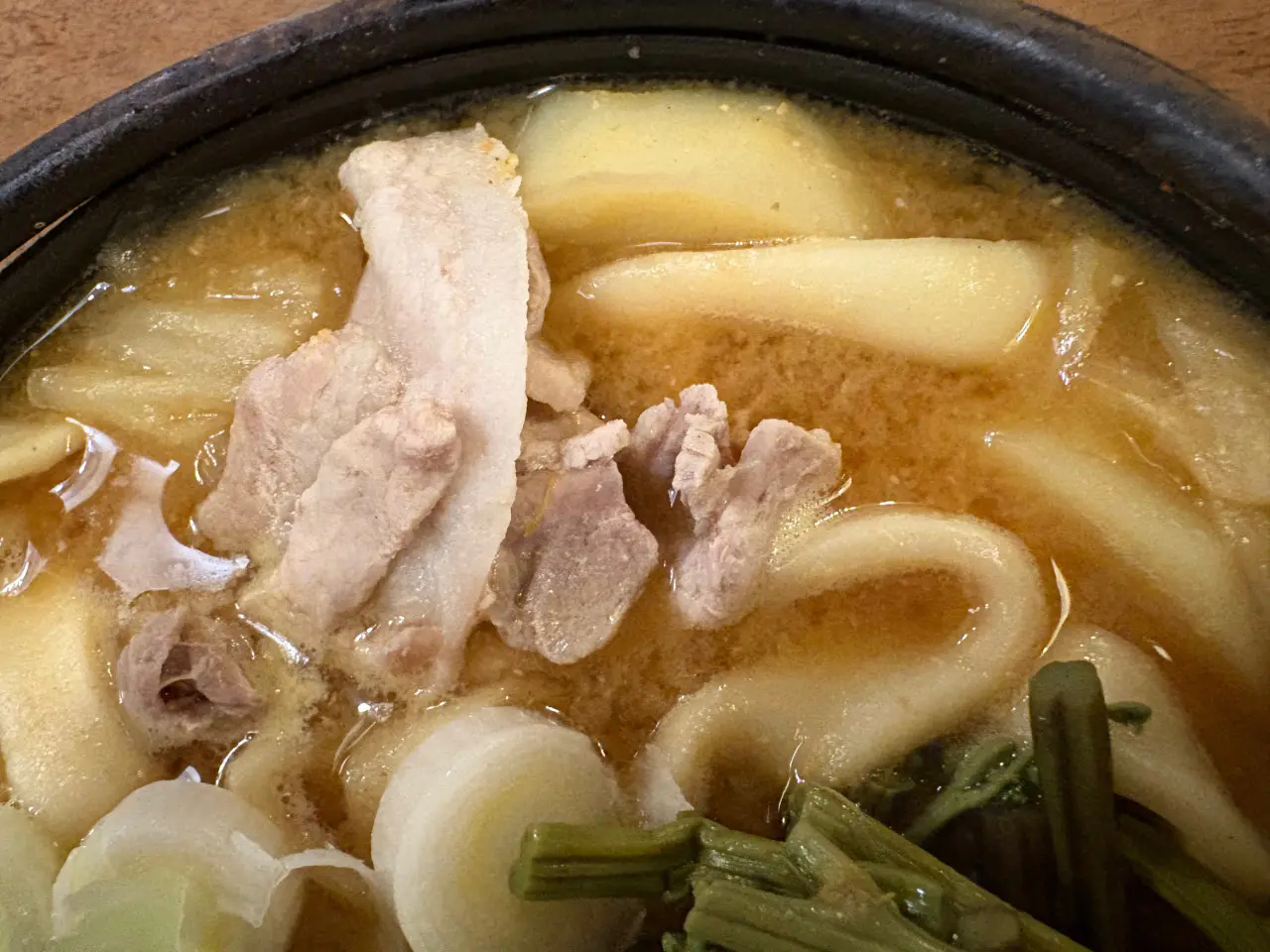 豚肉ほうとうを注文