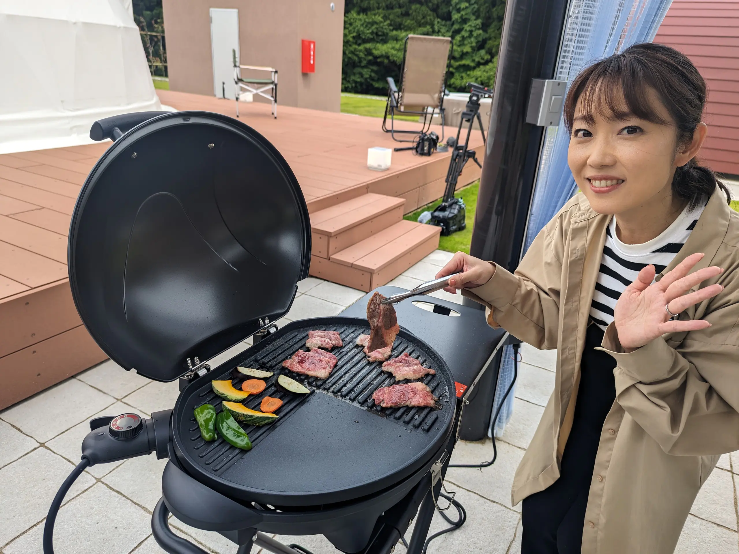 お肉が焼けるいい香り・・・！