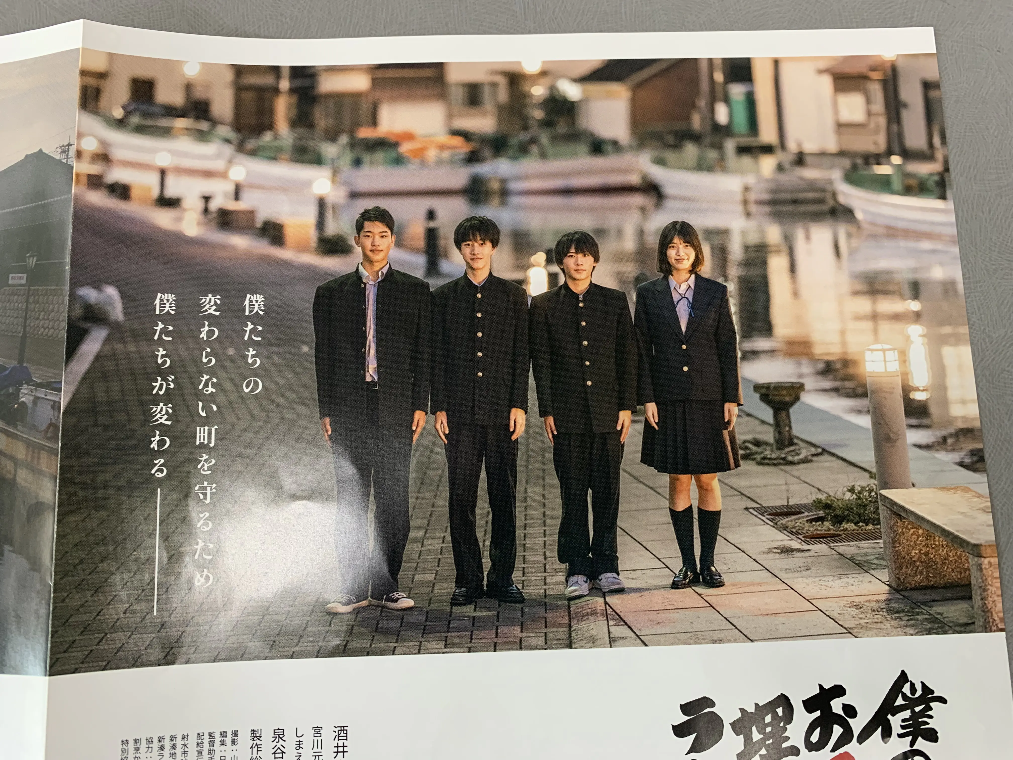 映画は高校生たちが主役（映画のパンフレットです）