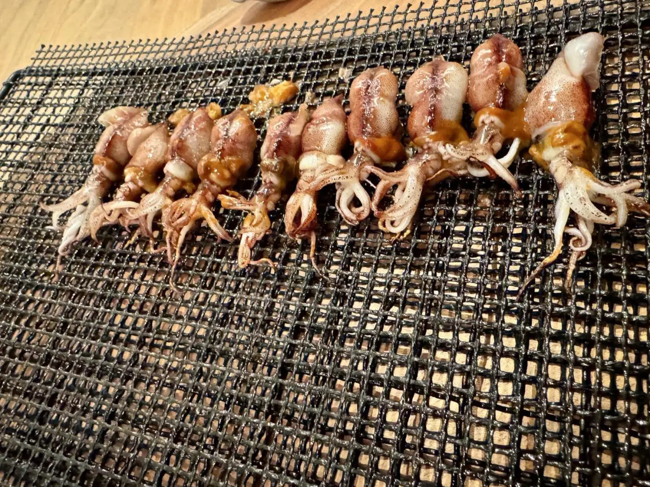 ホタルイカの炭火焼き