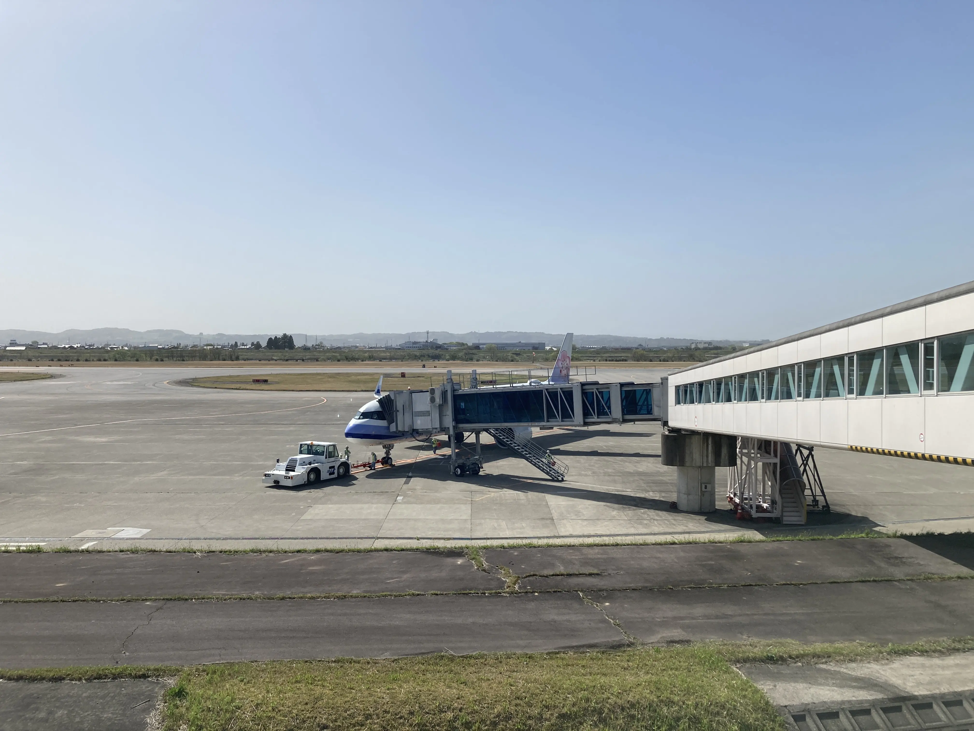 富山空港にて