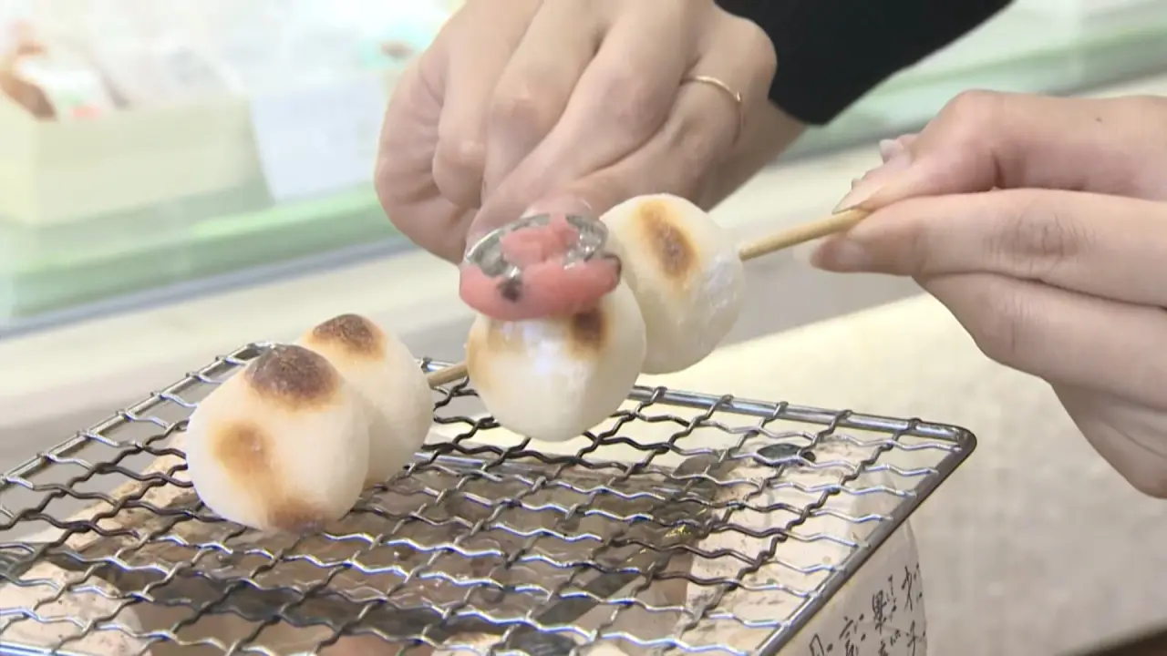 お団子にのせても