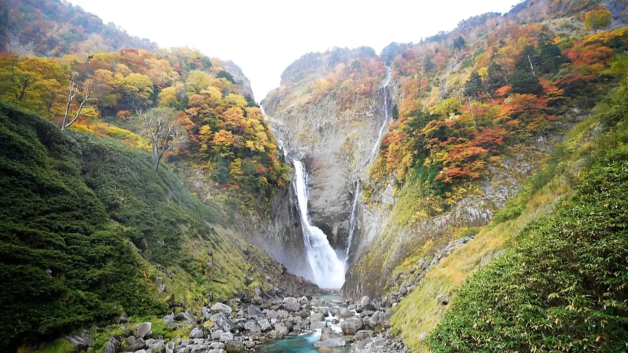 富山の紅葉2025【称名滝｜立山黒部アルペンルート】高低差350mの大絶景