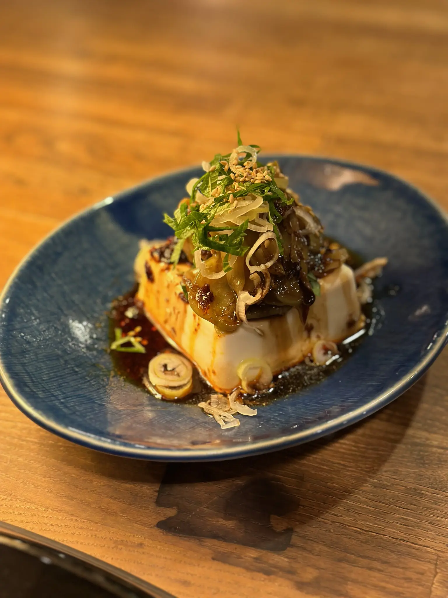 ザーサイ冷奴　黒酢ラー油