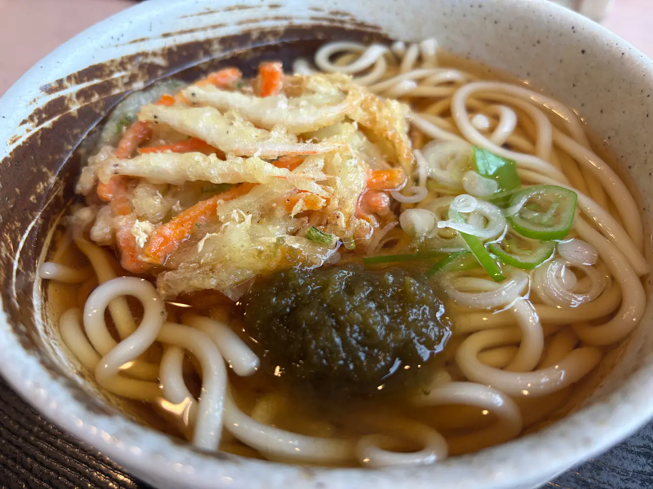 白えびかき揚げうどん 750円