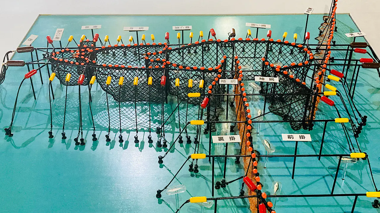 定置網模型　縮尺 1/650