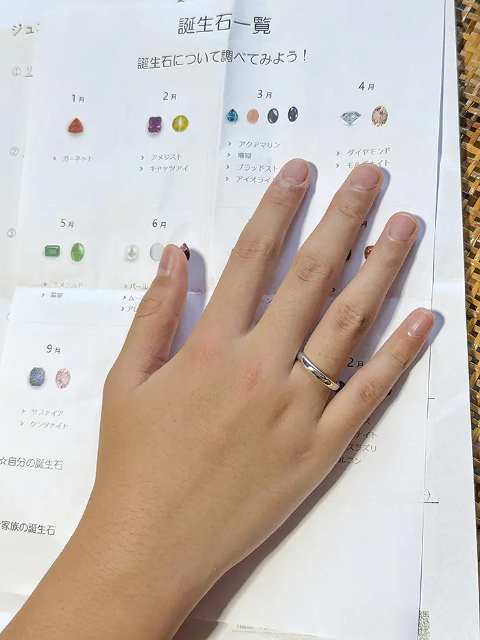 しぃ
一つの指輪を作るのに、たくさんの作業があることが分かりました！