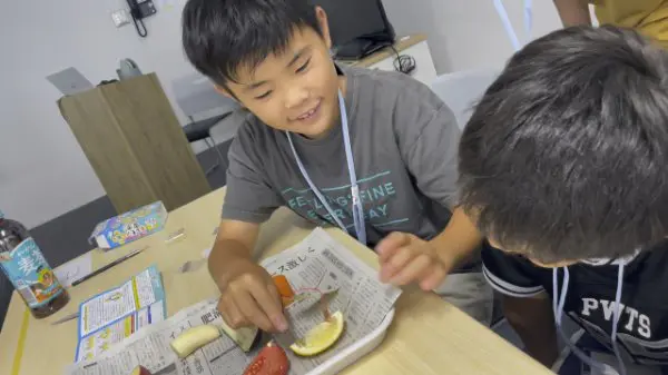 サッカー大好き少年
果物や野菜で電池が作れるとは思っていなかったので、とても驚きました。予想では音が鳴らないと思っていた野菜もなって、面白かったです。
アルミホイルでの橋作りは、たくさん巻いて硬い橋が出来ました。重たいペットボトルを乗せることができて嬉しかったです。
たくさん実験ができて、とても楽しかったです。