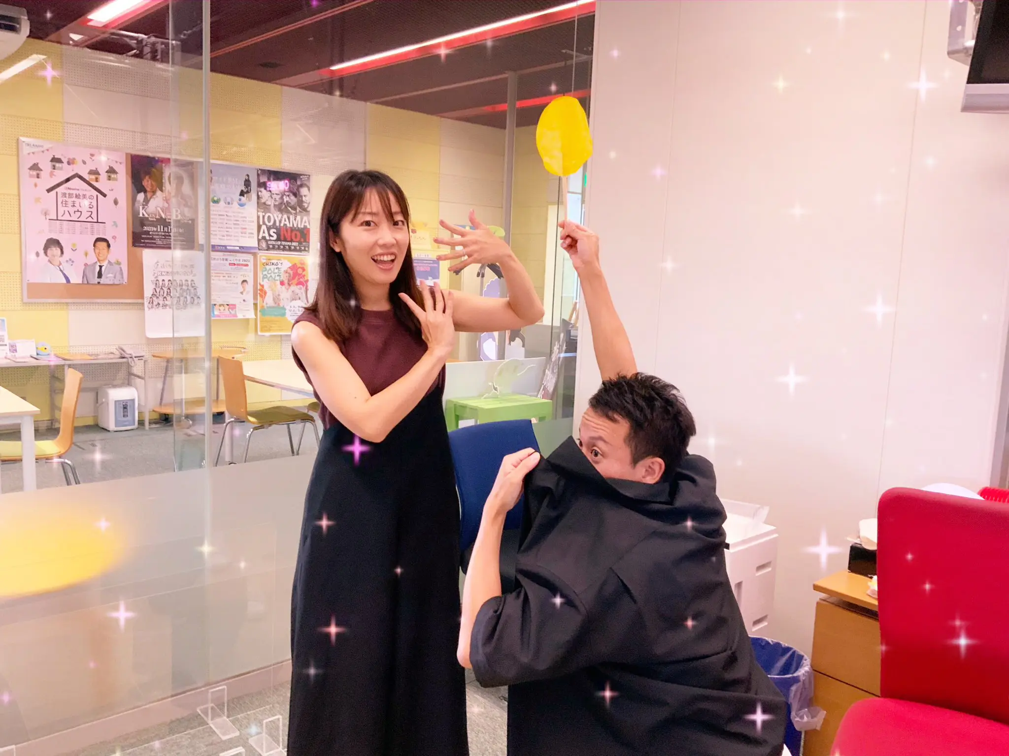 今日は中秋の名月。綺麗なお月さまが見られますように。（※お月さまは伊藤ちゃんお手製）