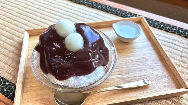抹茶・あんこ好き必見！老舗和菓子店の至極のかき氷【松木菓子舗】自家製こしあん白玉＆濃茶ティラミス