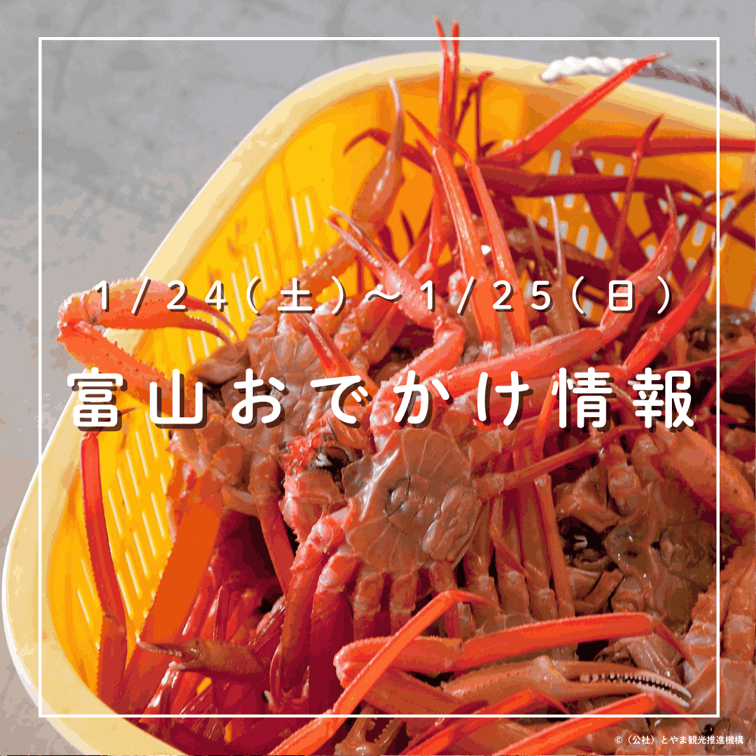 1/24-1/25 富山おでかけ】冬のグルメを満喫！ 富山ではかに祭り 魚津