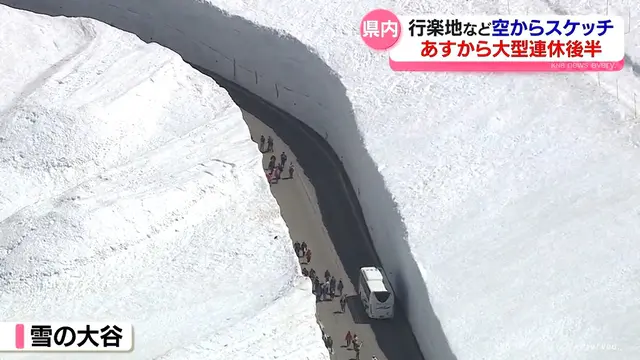 大型連休にぎわう観光地　氷見市などでは地震の爪痕も　富山県内上空から上野キャスターリポート